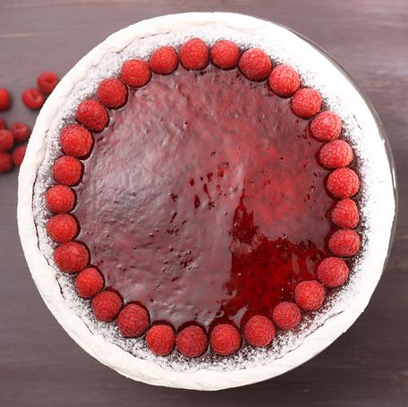 Raspberry cake with whipped cream [gluten free]