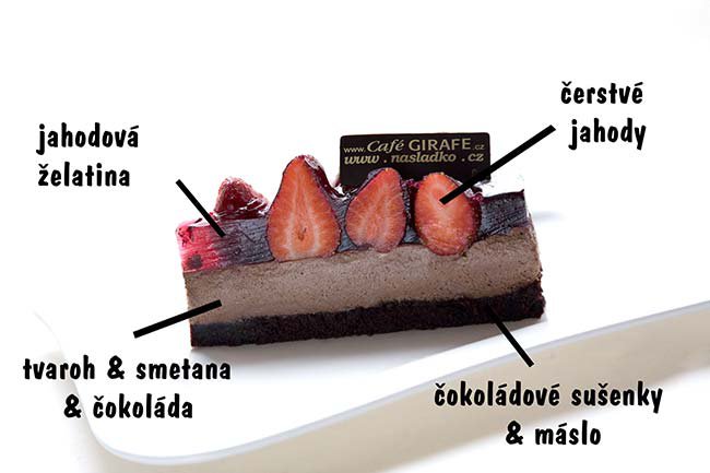Chocolate cake with strawberries LIGHT