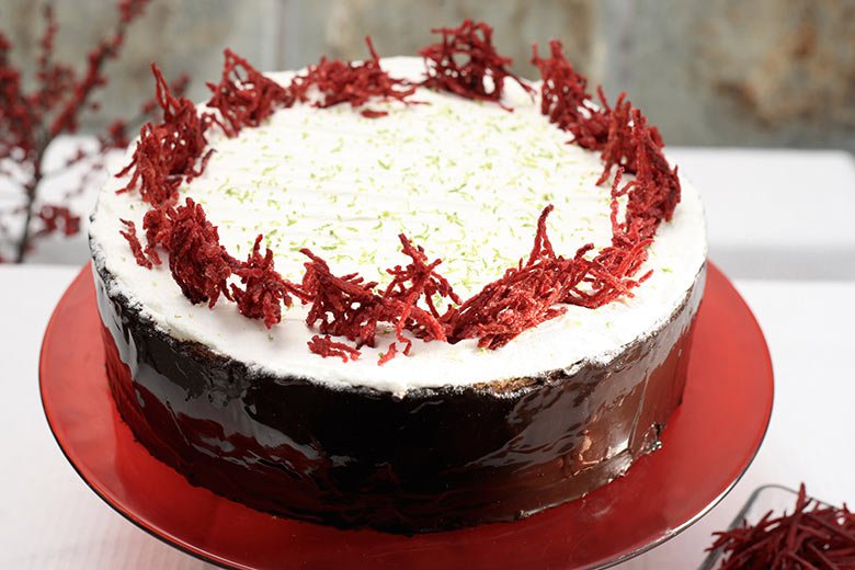 Beetroot & lime cake
