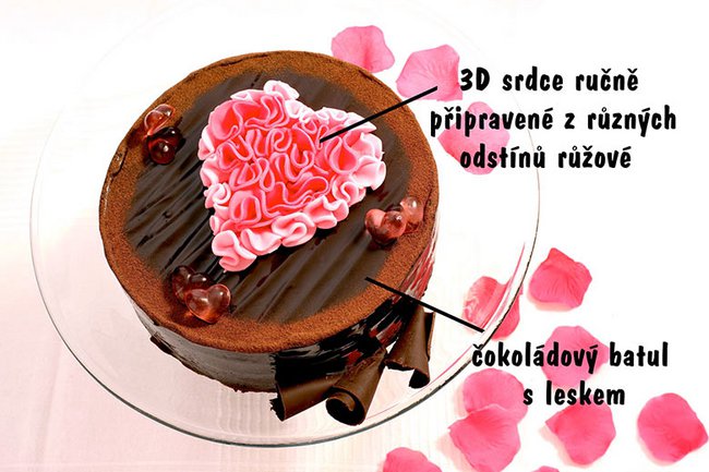 Chocolate batul with 3D heart