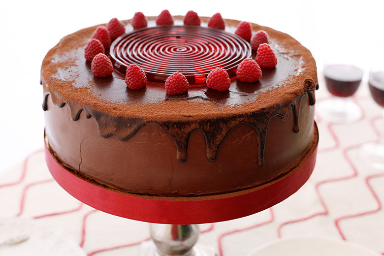 Chocolate & raspberry cake