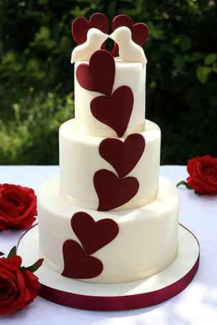 Vzorový svatební dort č. 3